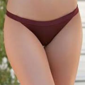 Pacsun Ribbed maroon bikini bottoms